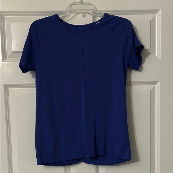 Athleta Royal Blue Short Sleeve Tee - Picture 1 of 4